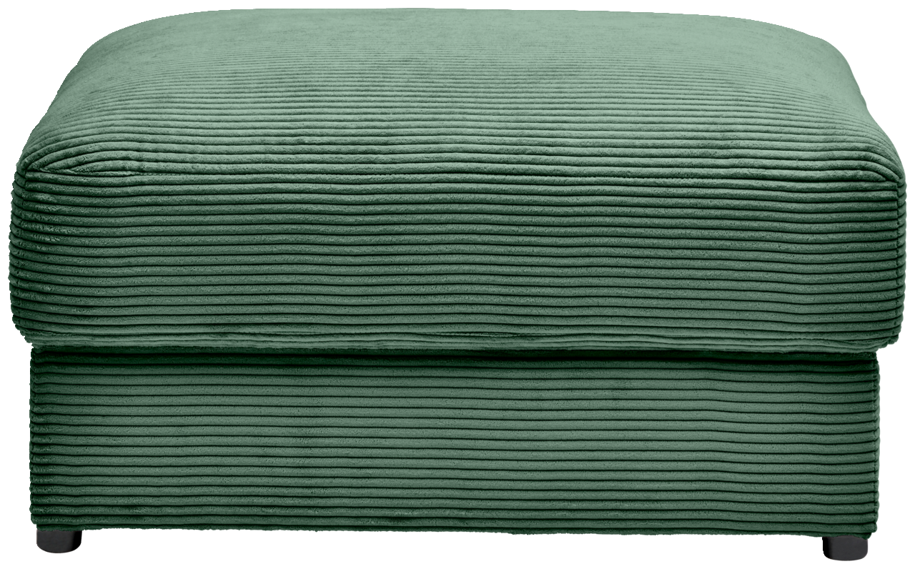 Z2 Hocker NAPOLI Grüner Hocker mit gerippter Textur, Vorderansicht