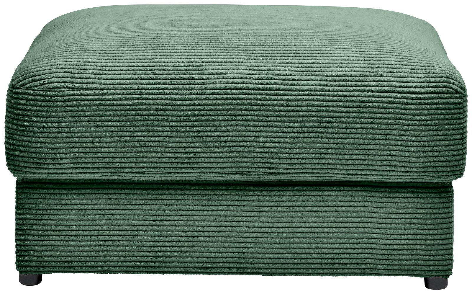 Z2 Hocker NAPOLI Grüner Hocker mit gerippter Textur, Vorderansicht