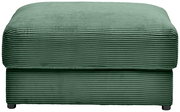 Grüner Hocker mit gerippter Textur, Vorderansicht