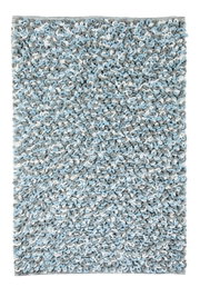 Badteppich in Grau und Blau mit strukturierter Oberfläche, Draufsicht