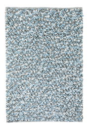 Badteppich in Grau und Blau mit strukturierter Oberfläche, Draufsicht