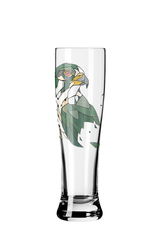 Weizenglas mit buntem Adler-Design, Frontalansicht