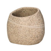 Becher Little Rock in beige mit sandiger Textur, schräg von oben fotografiert