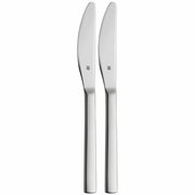 Zwei elegante Obstmesser aus Edelstahl im Set, frontal abgebildet.