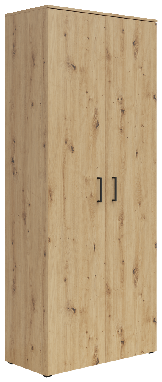 Carryhome Mehrzweckschrank MULTISTAURAUM Mehrzweckschrank aus Holz mit zwei Türen, seitliche Perspektive