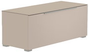 Beige tv-lowboard met strak design, zijaanzicht