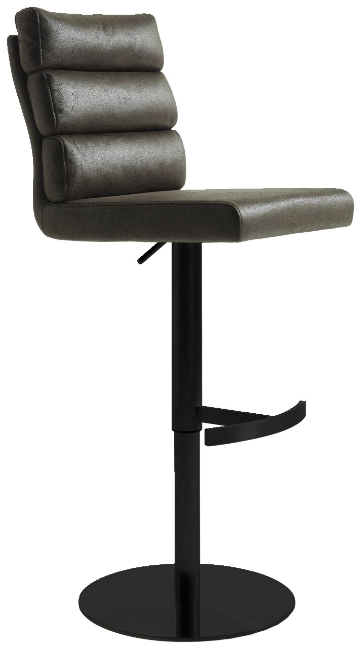 Novel Barhocker OSTIA Moderner Barhocker mit gepolsterter Rückenlehne und Sitzfläche, seitliche Perspektive