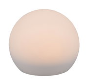 Runde Solar-Außenleuchte MELO in Kugelform, seitliche Perspektive