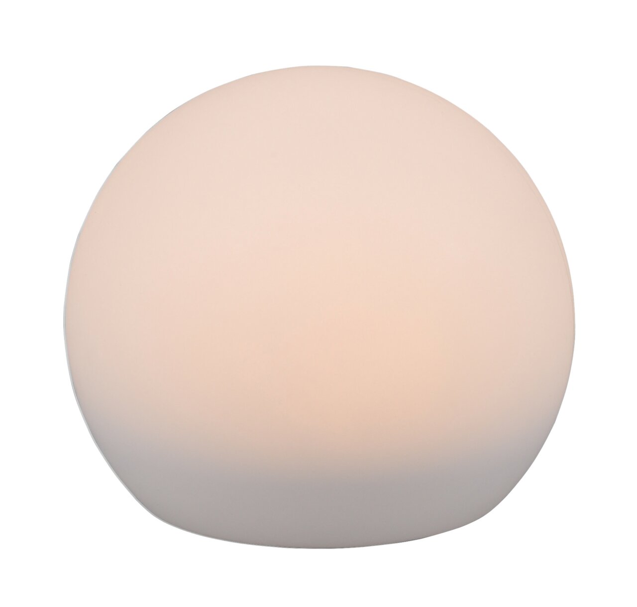 Runde Solar-Außenleuchte MELO in Kugelform, seitliche Perspektive