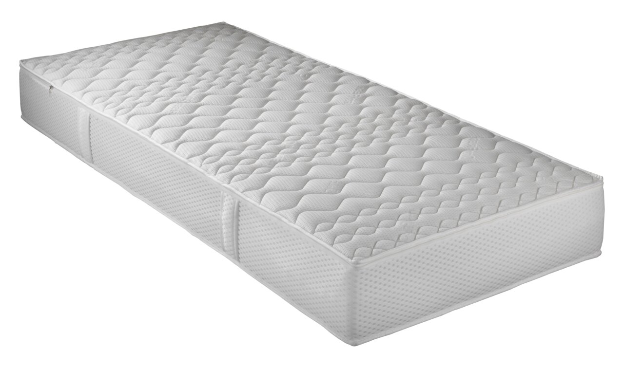 Max Berger Taschenfederkernmatratze POCKET FLEX Taschenfederkernmatratze in seitlicher Perspektive mit gestepptem Oberflächenmuster