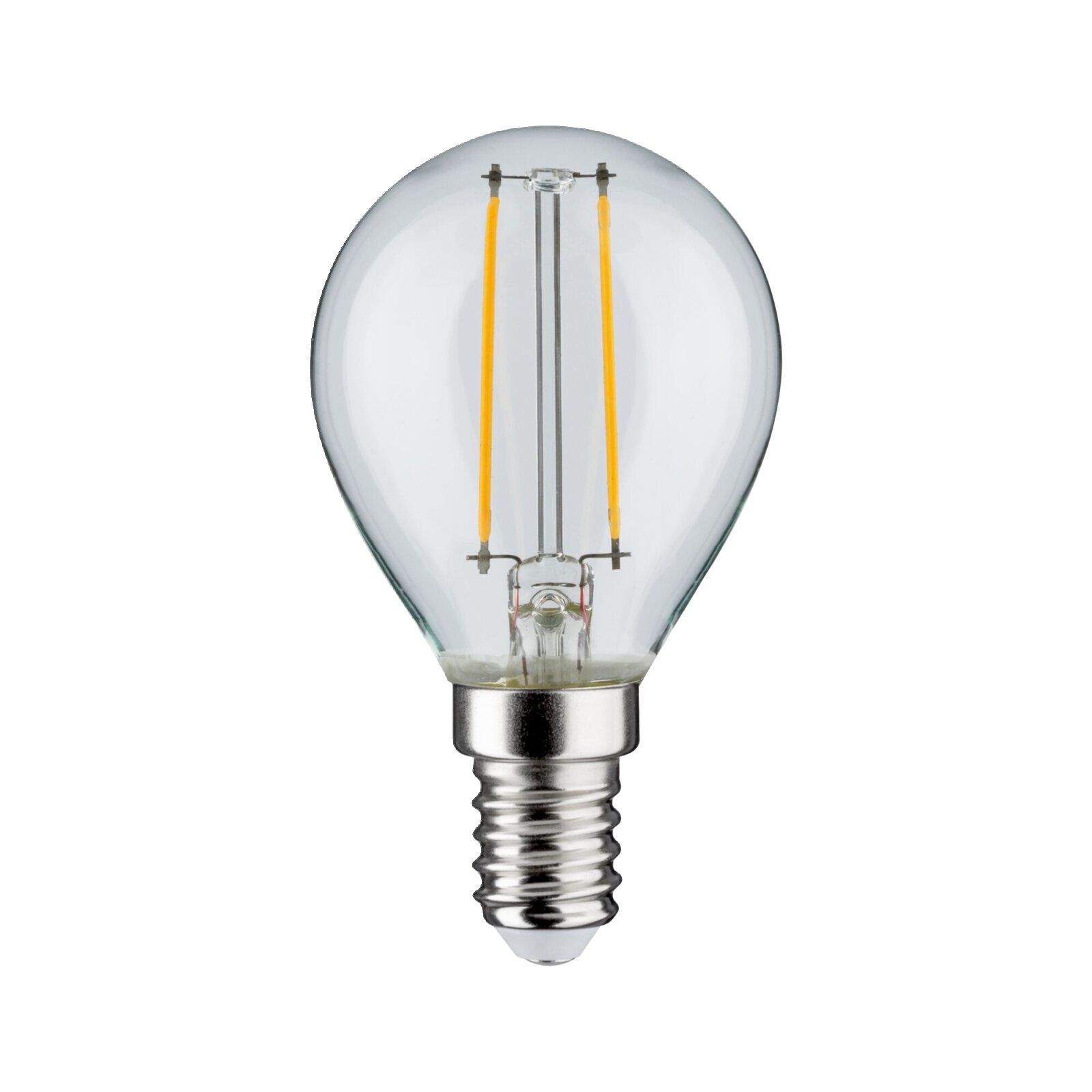 LED-lamp met E14-fitting, van voren gefotografeerd