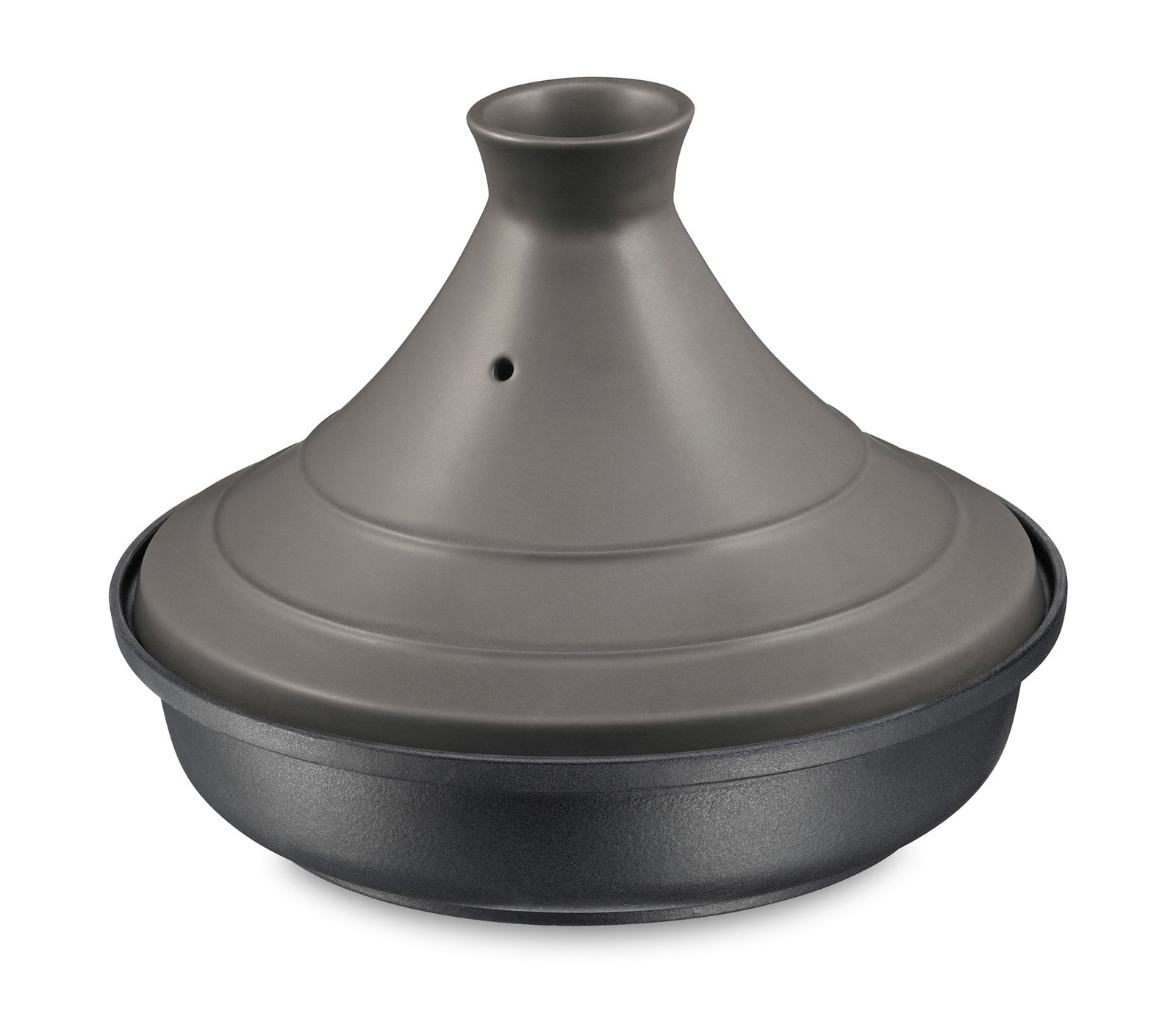 Graue Tajine Spring 28cm, seitliche Perspektive
