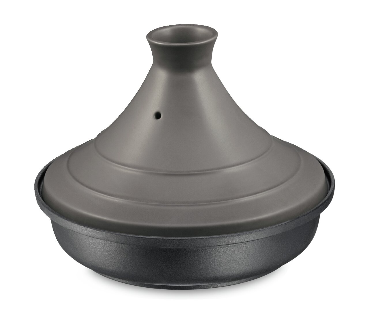 Graue Tajine Spring 28cm, seitliche Perspektive