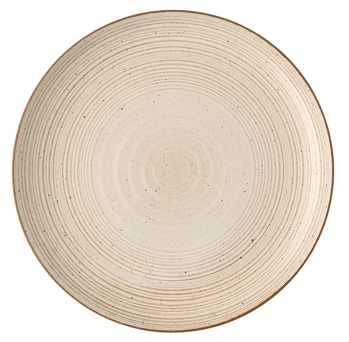 Speiseteller 27 cm mit konzentrischen Kreisen, Draufsicht
