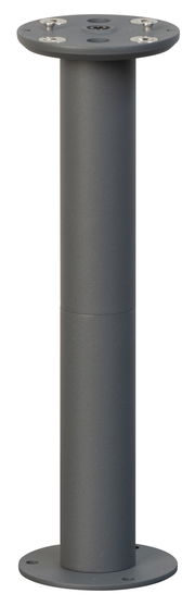 Zylindrisches Gestell für Akku-Windlicht, seitliche Perspektive