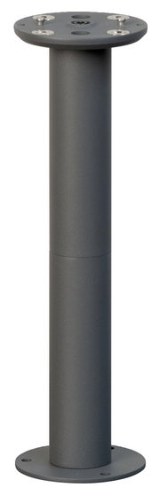 Zylindrisches Gestell für Akku-Windlicht, seitliche Perspektive