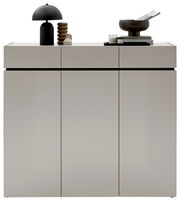 Moderner XL-Schuhschrank in minimalistischem Design, frontal abgebildet, mit dekorativen Elementen auf der Oberseite.