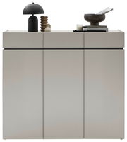 Moderner XL-Schuhschrank in minimalistischem Design, frontal abgebildet, mit dekorativen Elementen auf der Oberseite.