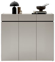 Moderner XL-Schuhschrank in minimalistischem Design, frontal abgebildet, mit dekorativen Elementen auf der Oberseite.