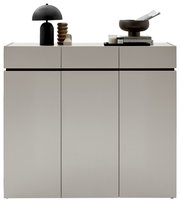 Moderner XL-Schuhschrank in minimalistischem Design, frontal abgebildet, mit dekorativen Elementen auf der Oberseite.