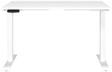 Weißer E-Schreibtisch 120x80 cm, frontale Ansicht