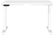 Weißer E-Schreibtisch 120x80 cm, frontale Ansicht