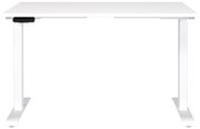 Weißer E-Schreibtisch 120x80 cm, frontale Ansicht