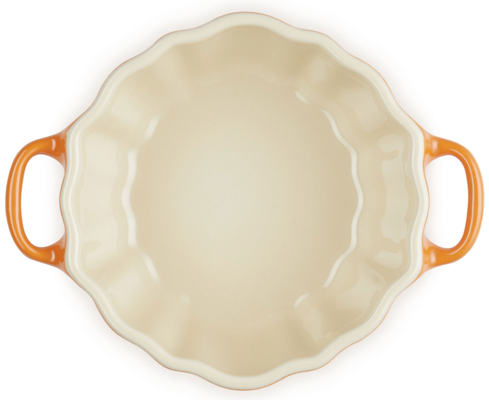 Ofenrote Kürbisförmchen mit 350 ml Fassungsvermögen, Draufsicht