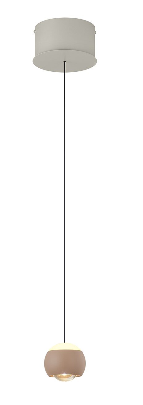 Moderne Pendelleuchte in minimalistischem Design, seitliche Perspektive