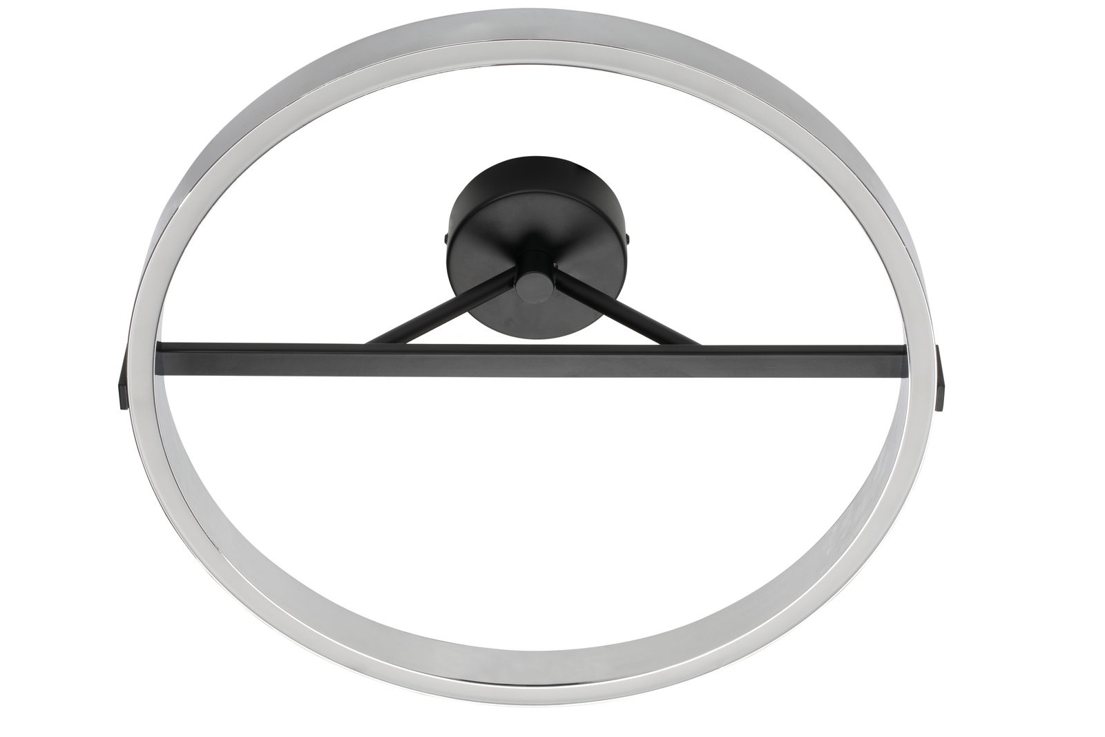 Moderne LED-Deckenleuchte in runder Form, Ansicht von unten