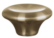 Deckelknopf in Hellgold mit seitlicher Perspektive, 5,7 cm Durchmesser