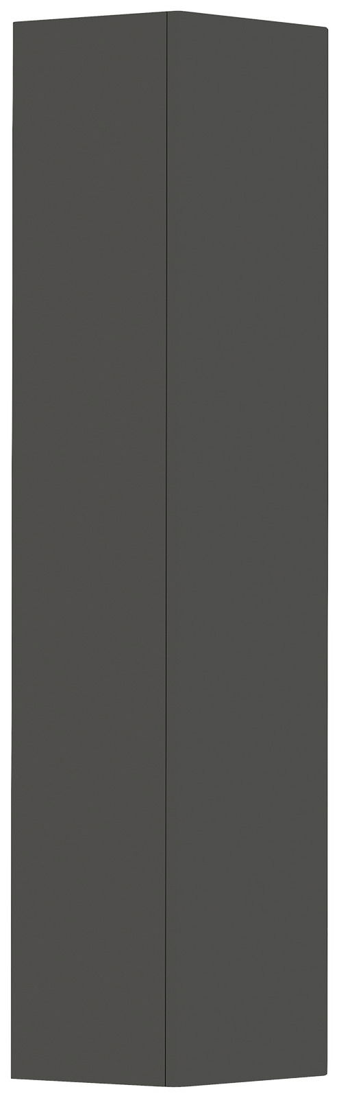 Moderano Hänge-Garderobenschrank LECCO in dunklem Design, frontale Ansicht