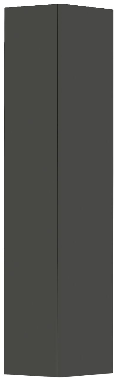 Moderano Hänge-Garderobenschrank LECCO in dunklem Design, frontale Ansicht