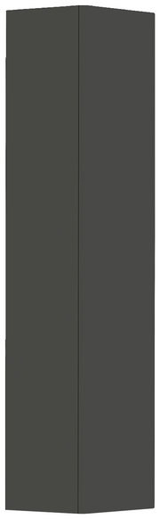 Moderano Hänge-Garderobenschrank LECCO in dunklem Design, frontale Ansicht