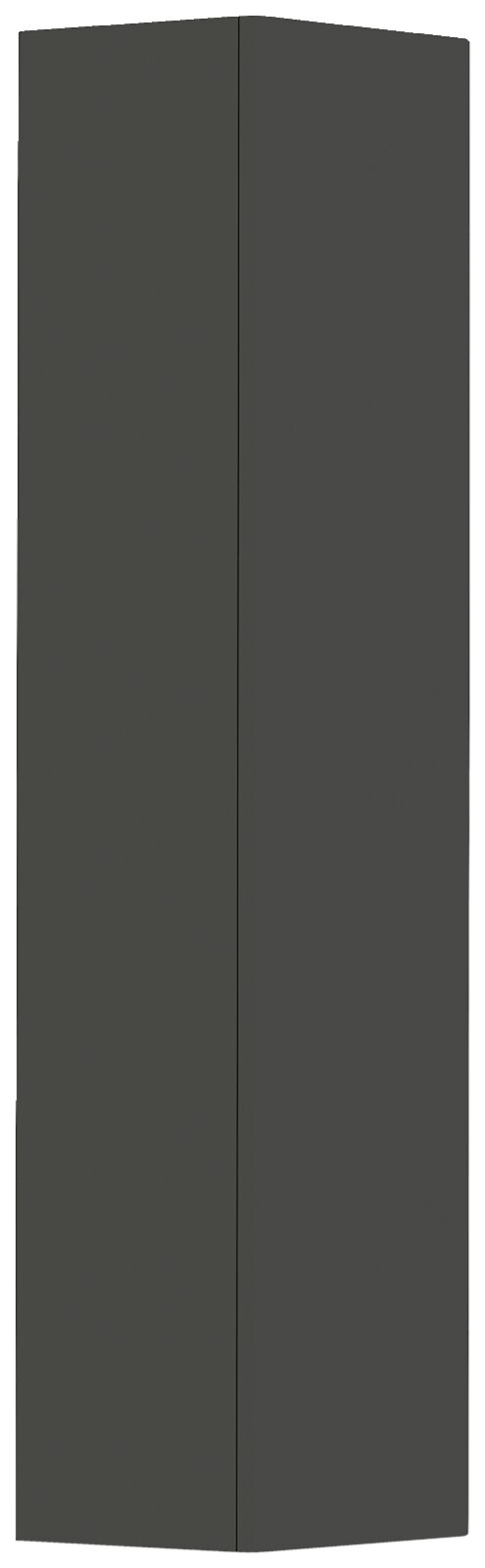 Moderano Hänge-Garderobenschrank LECCO in dunklem Design, frontale Ansicht