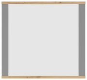 Rechteckiger Spiegel mit Holzrahmen, Frontalansicht