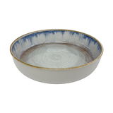 Keramikschale mit blauem Rand, seitliche Perspektive