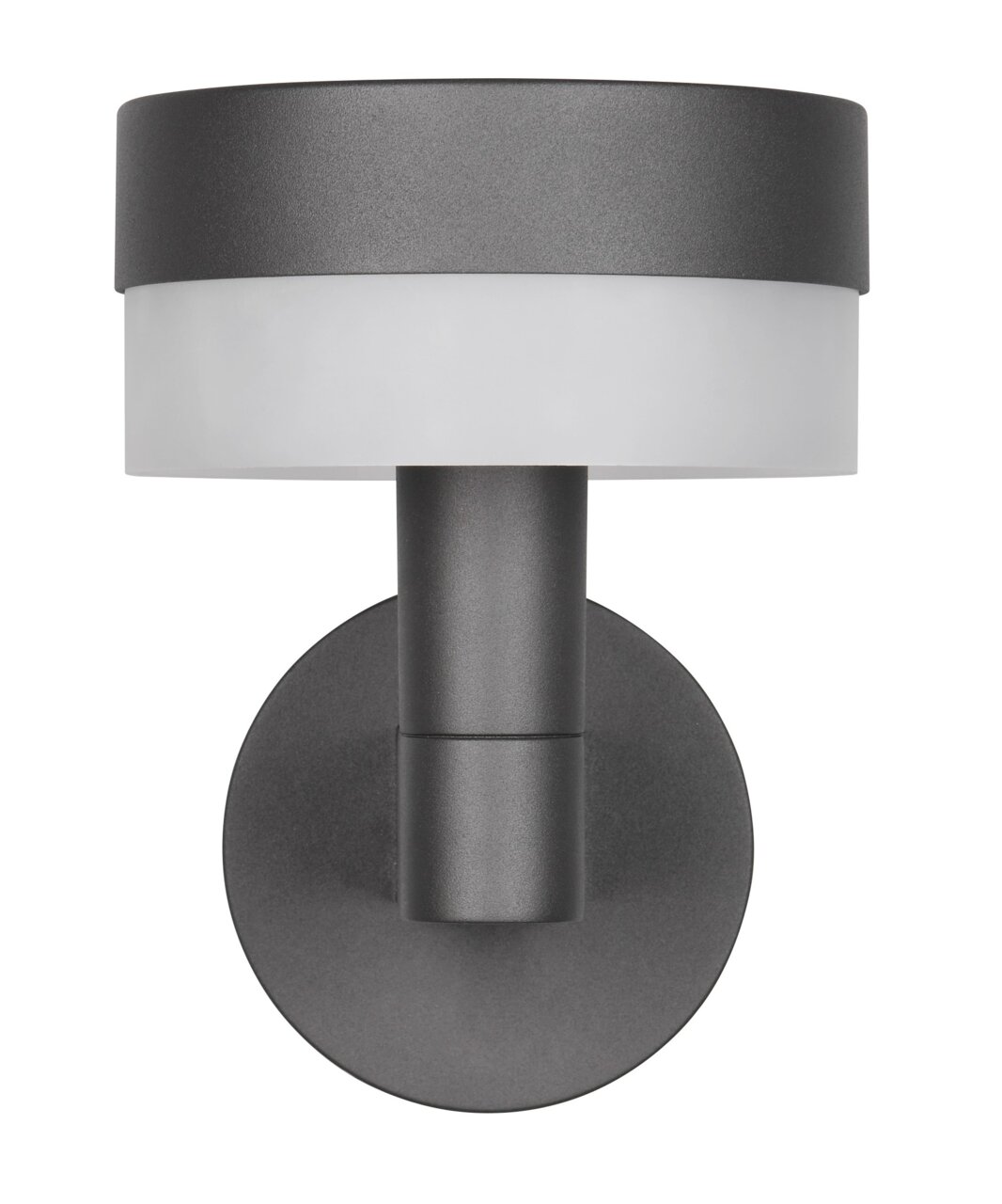 Moderne LED-Außenwandleuchte in anthrazit, frontale Ansicht