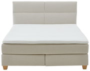 Boxspringbett BX 180/200 in beige, Frontalansicht