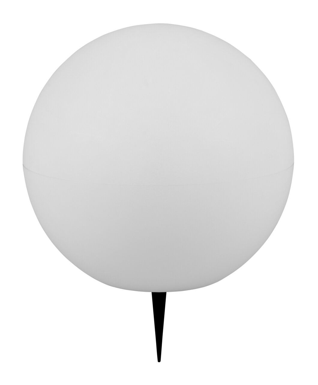 Kugelförmige Solar-Außenleuchte MELO mit Erdspieß, frontal betrachtet