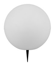 Kugelförmige Solar-Außenleuchte MELO mit Erdspieß, frontal betrachtet