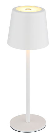 Weiße Tischleuchte VANCOUVER von Globo Lighting, seitliche Perspektive