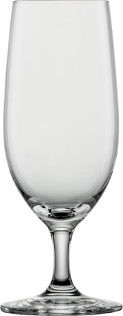 Biertulpe aus klarem Glas, frontal abgebildet