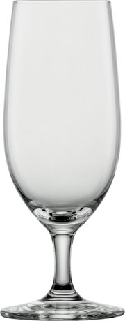 Biertulp van helder glas, vooraanzicht