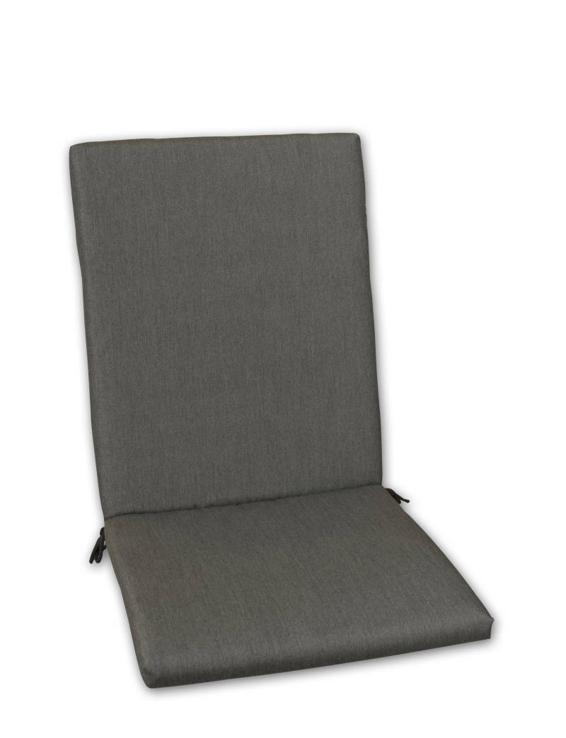 Graue Mittellehnerauflage in Frontalansicht