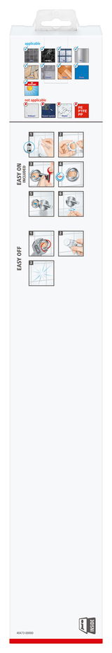 Verpackung der tesa Exxcellent Handtuchstange mit Anwendungsbeispielen und Montageanleitung, Vorderansicht