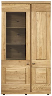 Vitrine aus Holz mit Glastür, Frontalansicht