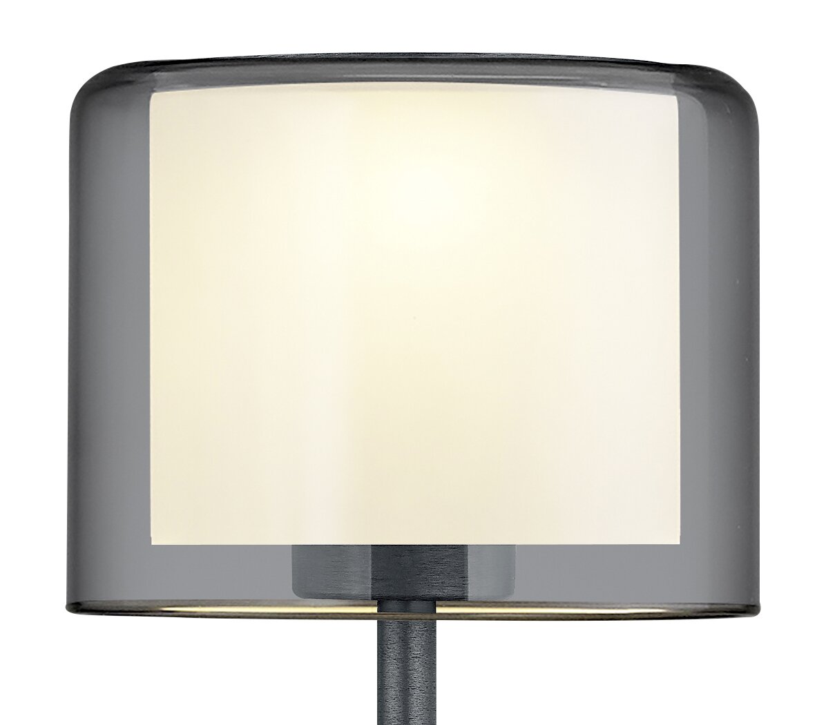 LED-Tischleuchte KLARA mit modernem, zylindrischem Design in Seitenansicht