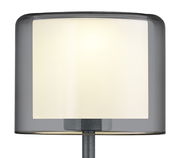 LED-Tischleuchte KLARA mit modernem, zylindrischem Design in Seitenansicht