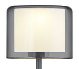 LED-Tischleuchte KLARA mit modernem, zylindrischem Design in Seitenansicht